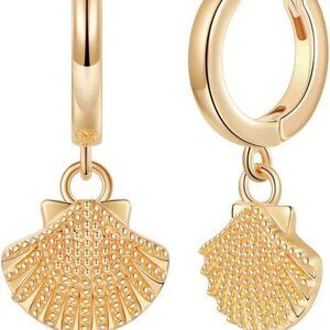 Women’s Gold-Plated Huggie Hoop Earrings with Cubic Zirconia - Perfect Gift Idea